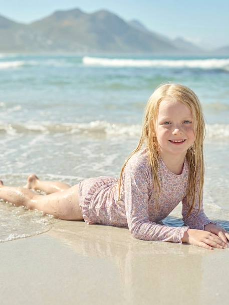 Anti-UV bikini voor meisjes lichtroze - vertbaudet enfant 