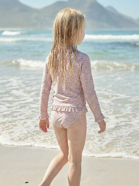 Anti-UV bikini voor meisjes lichtroze - vertbaudet enfant 