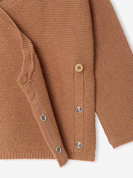 Brassière vest baby van wol en katoen cappuccino+gemêleerd beige+lichtroze+saliegroen+wit - vertbaudet enfant 