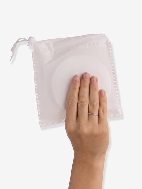 Set  van 6 katoenen pads voor het geven van borstvoeding CARRIWELL Wit+ZWART - vertbaudet enfant 