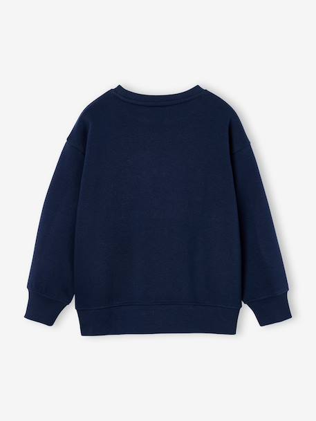 Sweatshirt met ronde hals voor jongens marineblauw+terracottategel - vertbaudet enfant 