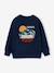 Sweatshirt met ronde hals voor jongens marineblauw+terracottategel - vertbaudet enfant 