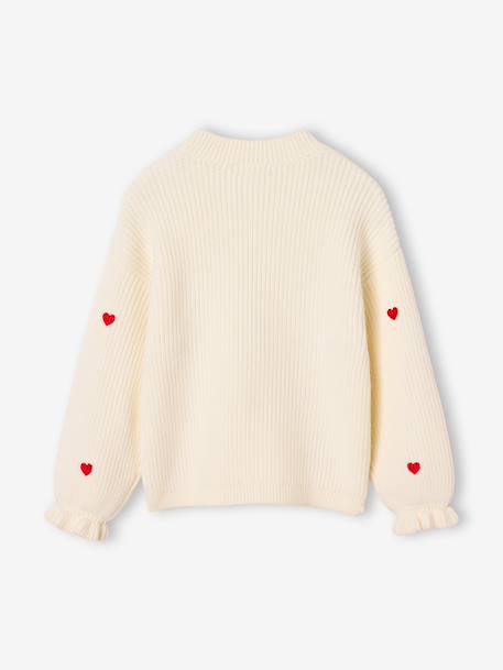 Meisjestrui met hartjes ecru+marineblauw+rozen - vertbaudet enfant 