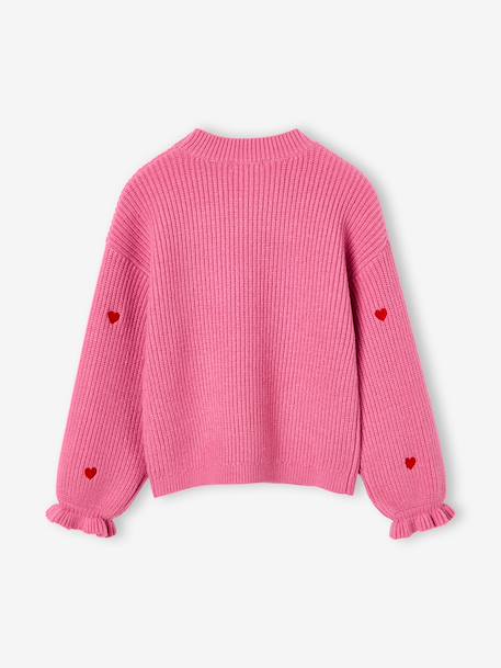 Meisjestrui met hartjes ecru+marineblauw+rozen - vertbaudet enfant 