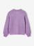 Gebreid meisjesvest met lange mouwen ecru+lavendel+saliegroen - vertbaudet enfant 