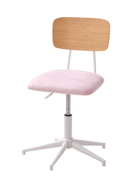 Metalen en houten bureaustoel LIGNE SCHOOL grijs+rozen - vertbaudet enfant 