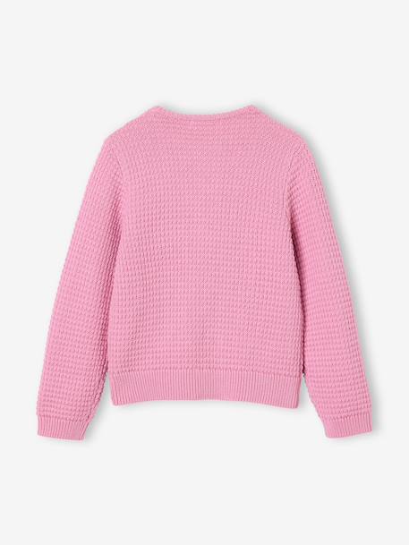 Gebreid vest voor meisjes lila - vertbaudet enfant 