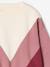 Sweater met colourblock voor meisjes oudroze - vertbaudet enfant 