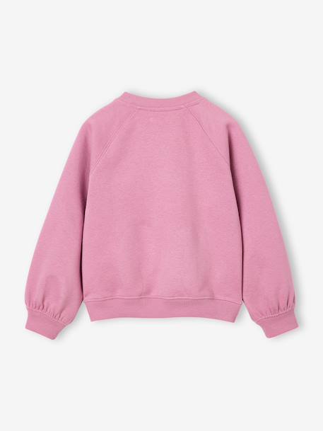 Meisjessweater met print zachtpaars - vertbaudet enfant 