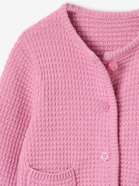 Gebreid vest voor meisjes lila - vertbaudet enfant 