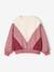 Sweater met colourblock voor meisjes oudroze - vertbaudet enfant 