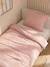 Bedset dekbedovertrek en kussensloop in Ã©Ã©n kleur oudroze+saliegroen - vertbaudet enfant 