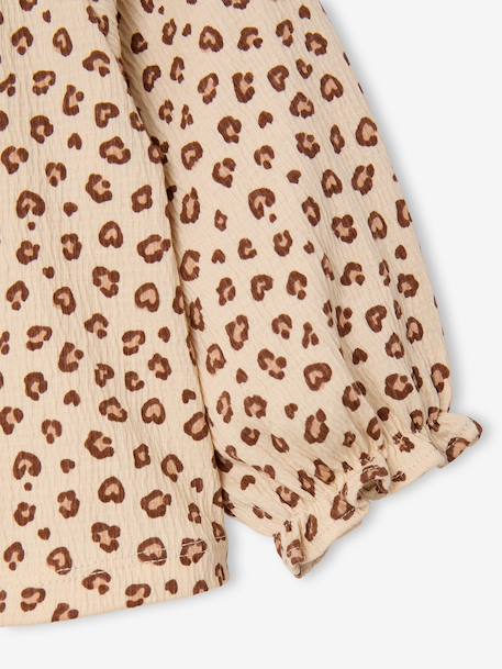 Babyshirt met lange mouwen en print saliegroen+vanille - vertbaudet enfant 