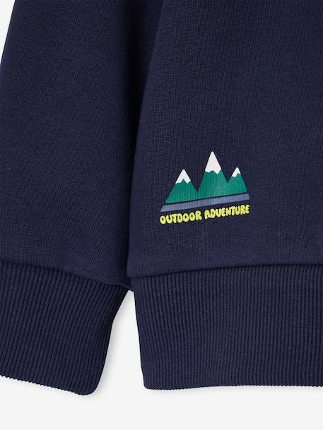 Jongenshoodie gemêleerd rood+marineblauw - vertbaudet enfant 