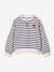 Meisjessweater met strepen ecru+rood - vertbaudet enfant 