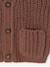 Babyvestje met V-hals van grof gebreide stof chocoladebruin+grijsblauw - vertbaudet enfant 