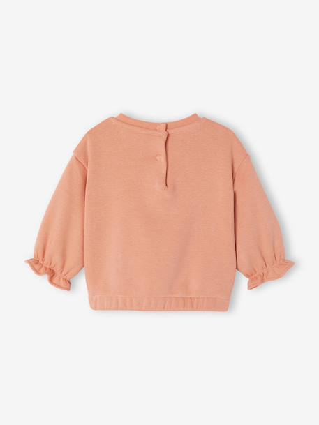 Sweatshirt voor babymeisjes met lange mouwen abrikoos - vertbaudet enfant 