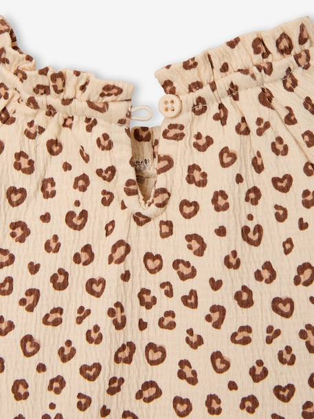 Babyshirt met lange mouwen en print saliegroen+vanille - vertbaudet enfant 