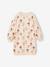 Korte sweatjurk met bloemenprint ecru+olijf - vertbaudet enfant 