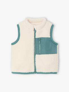 -Mouwloos vestje baby in sherpa
