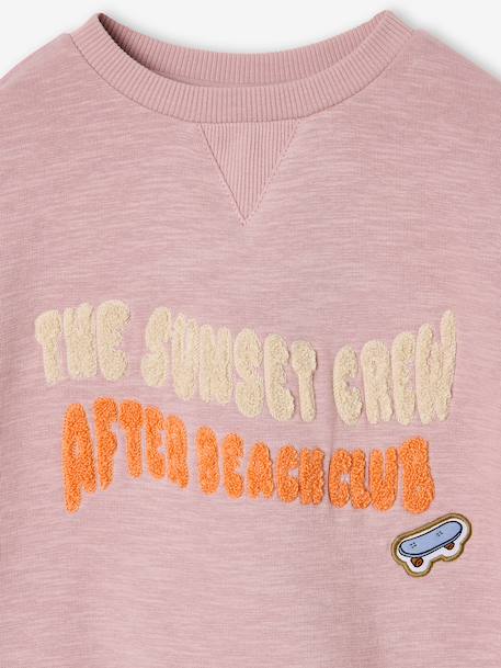 Sweater met ronde hals voor jongens lichtroze - vertbaudet enfant 