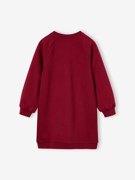 Sweatjurk voor meisjes rood - vertbaudet enfant 
