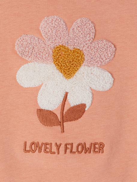 Sweatshirt voor babymeisjes met lange mouwen abrikoos - vertbaudet enfant 