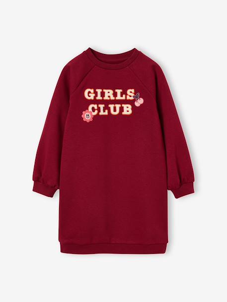 Sweatjurk voor meisjes rood - vertbaudet enfant 