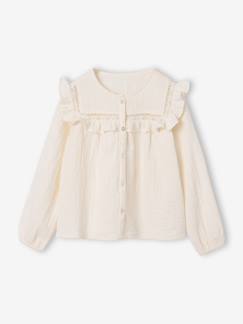 -Blouse met lange mouwen voor meisjes