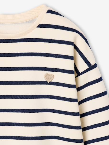 Jurk 2-in-1 van molton en katoenen gaas antraciet+marineblauw+rood - vertbaudet enfant 