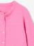 Meisjesvest met knopen blauw+bordeauxrood+rozen - vertbaudet enfant 