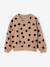 Meisjessweater met ronde hals ecru+ivoor+lichtroze+taupe - vertbaudet enfant 