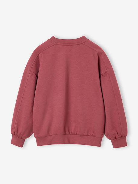 Meisjessweater met ronde hals lichtroze+zachtpaars - vertbaudet enfant 