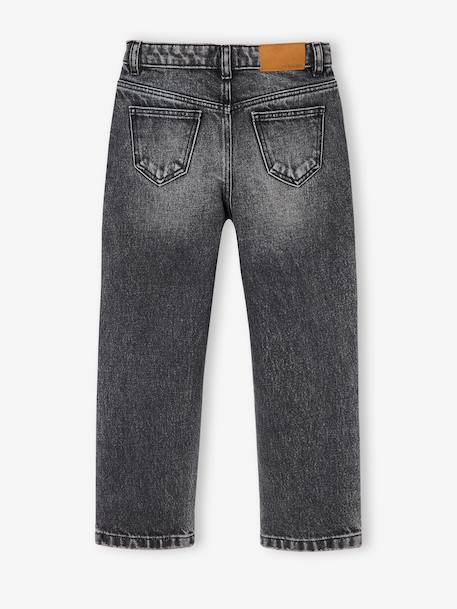 Mom jeans voor meisjes denimgrijs+lichtblauw+middenblauw - vertbaudet enfant 