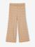 Wijde fleece legging voor meisjes bruin, bedrukt+marineblauw+vanille - vertbaudet enfant 