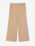 Wijde fleece legging voor meisjes bruin, bedrukt+marineblauw+vanille - vertbaudet enfant 