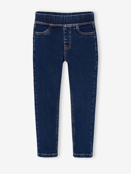 Jeans tregging voor meisjes donkerblauw+gebleekt denim+middenblauw - vertbaudet enfant 