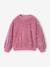 Sweater met pailletten voor meisjes turquoiseblauw+zachtpaars - vertbaudet enfant 