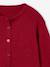 Meisjesvest met knopen blauw+bordeauxrood+rozen - vertbaudet enfant 