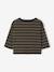 Gestreept babyshirt met lange mouwen cappuccino+kaki - vertbaudet enfant 