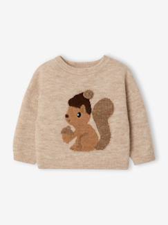 -Babypullover eekhoorn lange mouwen