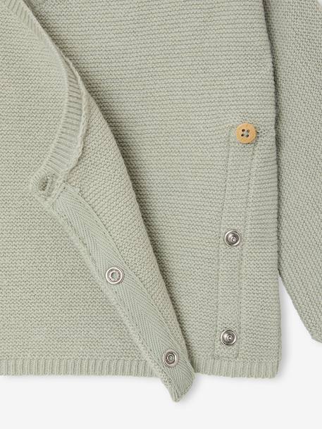Brassière vest baby van wol en katoen cappuccino+gemêleerd beige+lichtroze+saliegroen+wit - vertbaudet enfant 