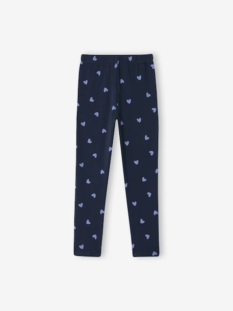 Bedrukte legging voor meisjes amandelgroen+blauw+blauwgroen+groen, bedrukt+inktblauw+roze, bedrukt+zachtpaars - vertbaudet enfant 