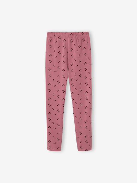Bedrukte legging voor meisjes amandelgroen+blauw+blauwgroen+groen, bedrukt+inktblauw+roze, bedrukt+zachtpaars - vertbaudet enfant 
