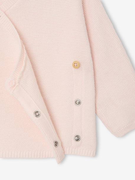 Brassière vest baby van wol en katoen cappuccino+gemêleerd beige+lichtroze+saliegroen+wit - vertbaudet enfant 