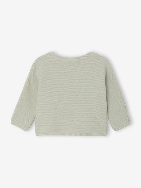 Brassière vest baby van wol en katoen cappuccino+gemêleerd beige+lichtroze+saliegroen+wit - vertbaudet enfant 