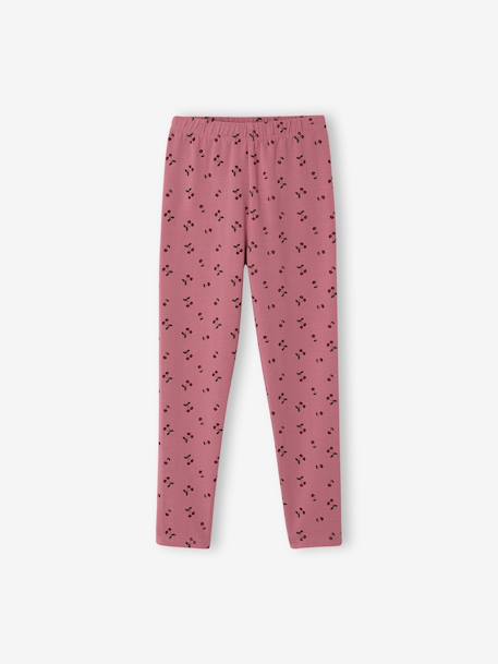Bedrukte legging voor meisjes amandelgroen+blauw+blauwgroen+groen, bedrukt+inktblauw+roze, bedrukt+zachtpaars - vertbaudet enfant 