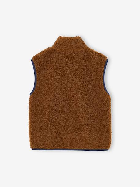 Sherpa bodywarmer jongen ecru+karamel - vertbaudet enfant 