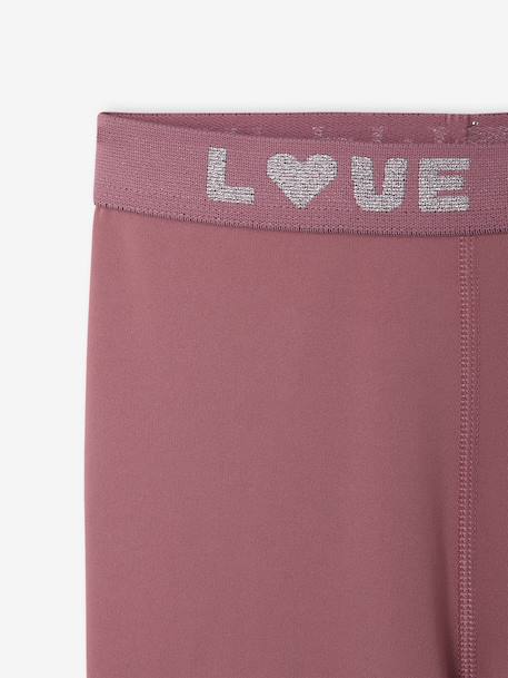 Essentiële legging voor meisjes antraciet+oudroze+saliegroen - vertbaudet enfant 