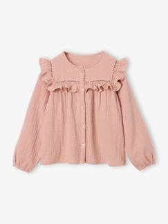 -Blouse met lange mouwen voor meisjes